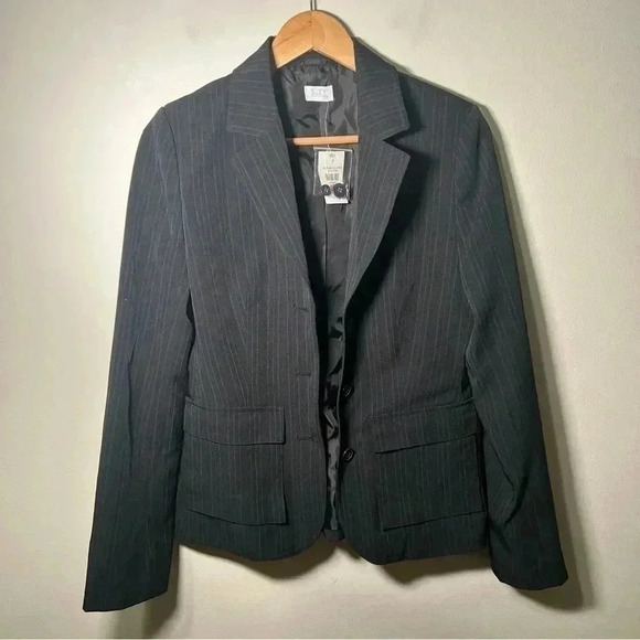 NWT Suzy Shier Pin Stripe Structured Blazer 7 CORPORATECORE - Picture 4 of 6